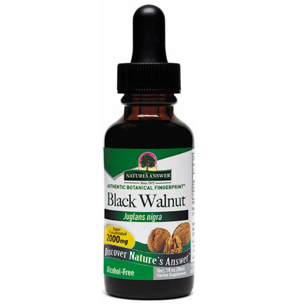 Black Walnut Green Hulls Alcohol-Free Extract Liquid, 1 oz, Natures Answer