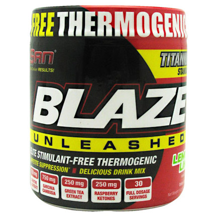 Blaze Unleashed Drink Mix, Elite Stimulant-Free Thermogenic, 30 Servings, SAN Nutrition
