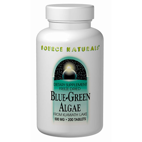 Blue Green Algae 500 mg, 100 Tablets, Source Naturals
