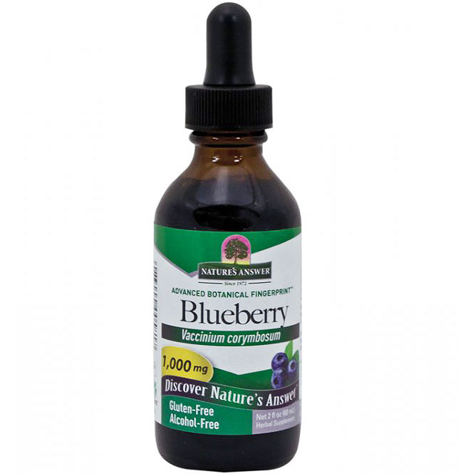 Blueberry Fruit Extract Liquid Alcohol-Free, 2 oz, Natures Answer