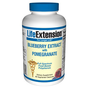 Life Extension Blueberry Extract with Pomegranate, 60 Vegetarian Capsules, Life Extension