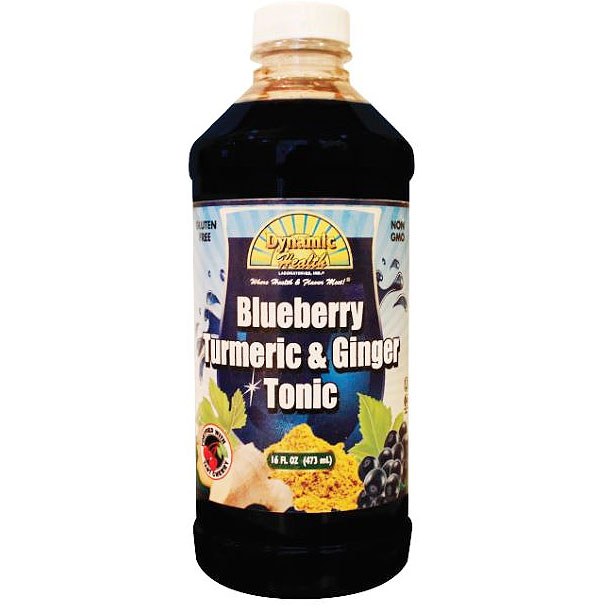 Blueberry Turmeric & Ginger Tonic Liquid, 16 oz, Dynamic Health Labs