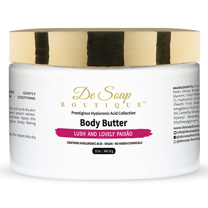 Body Butter - Lush and Lovely Paixao, 12 oz (340.19 g), De Soap Boutique