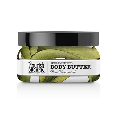 Nourish Organic Body Butter, Pure Unscented, 3.6 oz, Nourish
