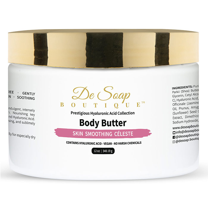 Body Butter - Skin Smoothing Celeste, 12 oz (340.19 g), De Soap Boutique