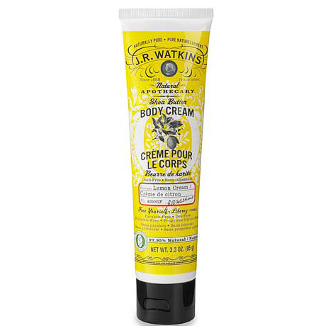 Natural Shea Butter Body Cream - Lemon Cream, 3.3 oz, J.R. Watkins