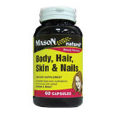 Body, Hair, Skin & Nails, 60 Capsules, Mason Natural