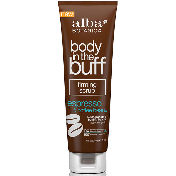 Body In The Buff Firming Scrub - Espresso & Coffee Beans, 9 oz, Alba Botanica