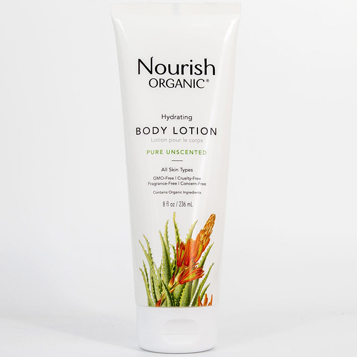 Organic Body Lotion, Pure Unscented, 8 oz, Nourish