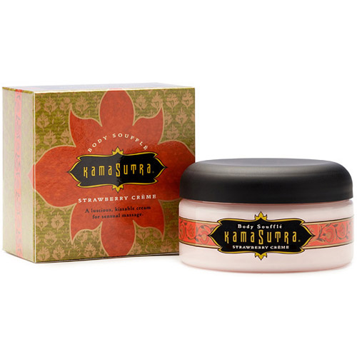 Kama Sutra Body Souffle Massage Cream - Strawberry Creme, 7.5 oz