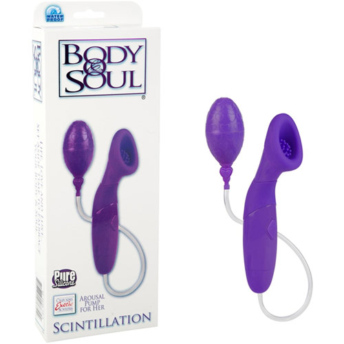 Body & Soul Scintillation Arousal Pump for Her, Purple, California Exotic Novelties