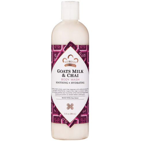 Goats Milk & Chai Body Wash, 13 oz, Nubian Heritage