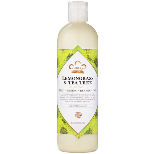 Nubian Heritage Lemongrass & Tea Tree Body Wash, 13 oz, Nubian Heritage