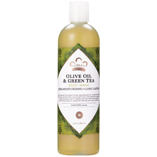 Nubian Heritage Body Wash, Olive & Green Tea, 13 oz