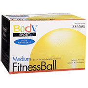 BodySport Fitness Ball 65cm, Anti-Burst, Yellow, ZR65AB