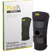 BodySport Neoprene Knee Brace with Adjustable Stays, Large, ZRB149LRG