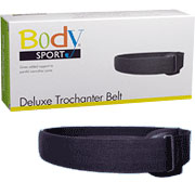 BodySport Trochanter Belt Black, 2 Inch Wide, Large, ZRB196LRG