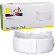 BodySport Trochanter Belt White, Velcro, Regular, ZRB147REG