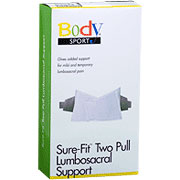BodyMed Sure-Fit Two-Pull Lumbosacral Support, Knitted, Regular, ZRB183REG