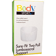 BodySport Two-Pull Lumbosacral Support, Knitted Construction, 2X-Large, ZRB1832X