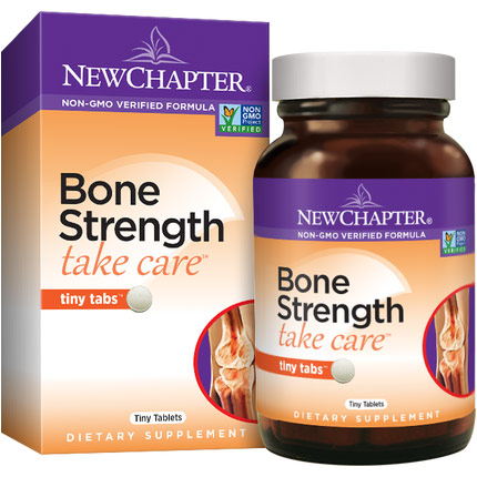 Bone Strength Take Care Tiny Tabs, Whole Food Calcium Supplement, 120 Tablets, New Chapter