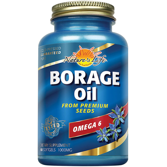 Borage Oil 300 mg GLA, 60 vegicaps, Health From The Sun