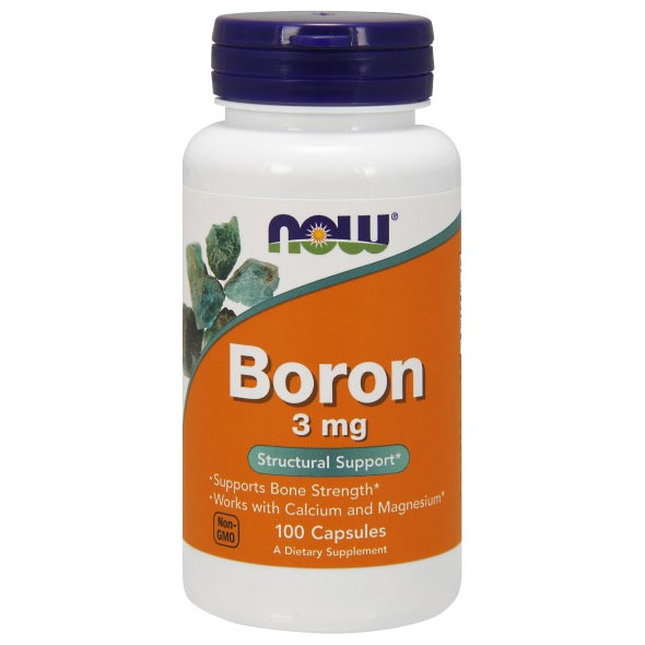 Boron 3 mg, 100 Capsules, NOW Foods