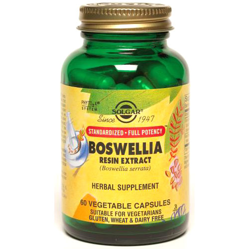 Boswellia Resin Extract - Standardized Full Potency, 60 Vegetable Capsules, Solgar