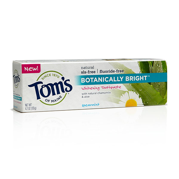 Fluoride-Free Botanically Bright Whitening Toothpaste - Spearmint, 4.7 oz, Toms of Maine