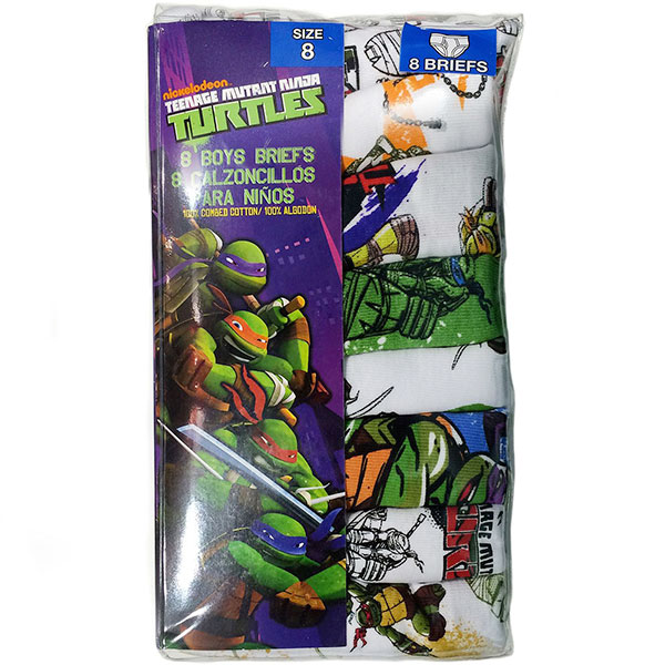 Boys Briefs Teenage Mutant Ninja Turtles Underwear, 8 Pack