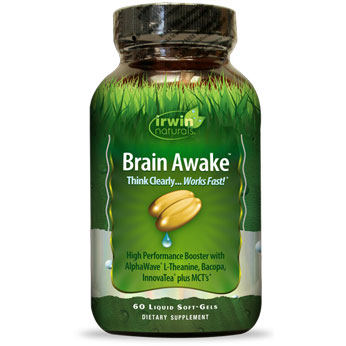 Brain Awake, Think Clearly, 60 Liquid Softgels, Irwin Naturals