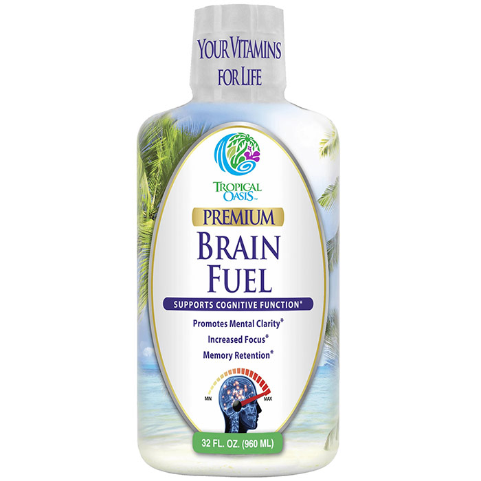 Brain Fuel Liquid, 32 oz, Tropical Oasis