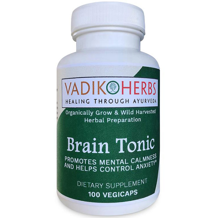 Vadik Herbs (Bazaar of India) Brain Tonic, 60 Capsules, Vadik Herbs (Bazaar of India)