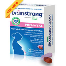 BrainStrong Prenatal Multivitamin Plus DHA 350 mg, 30 Tablets + 30 Softgels, i-Health, Inc.