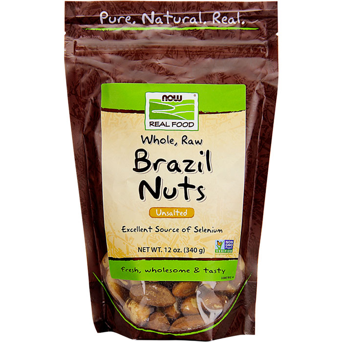 Raw Brazil Nuts, Whole & Unsalted, 12 oz, NOW Foods