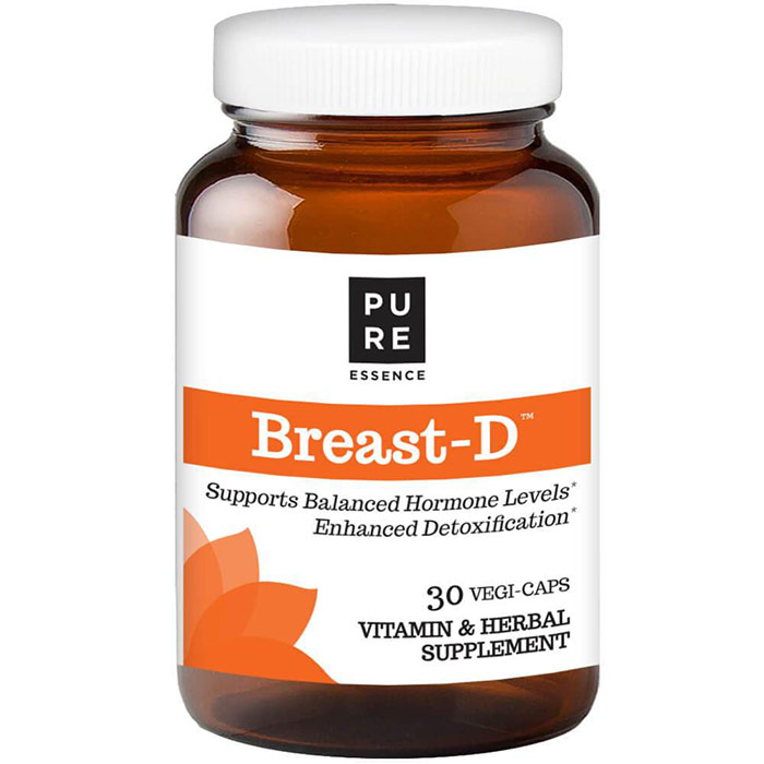 Breast-D (With D3, DIM, Calcium D-Glucarate), 30 Vegetarian Capsules, Pure Essence Labs