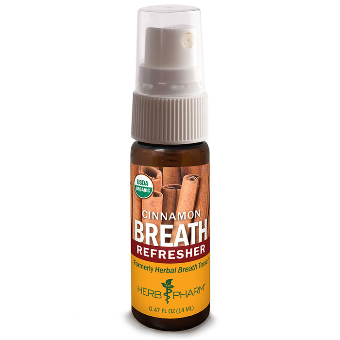 Breath Refresher Spray - Cinnamon, 0.47 oz, Herb Pharm