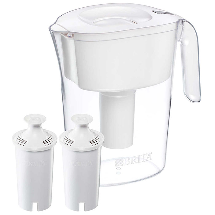 Brita Monterey Pitcher Water Filtration System with 2 Filters, White