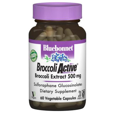 Broccoli Active, Broccoli Extract 500 mg, 60 Vegetable Capsules, Bluebonnet Nutrition