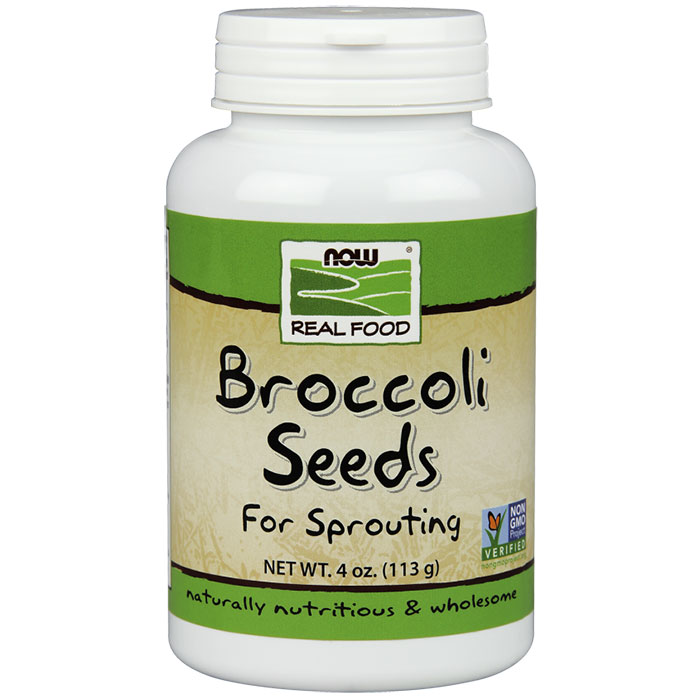 Broccoli Seeds, For Sprouting, 4 oz, NOW Foods