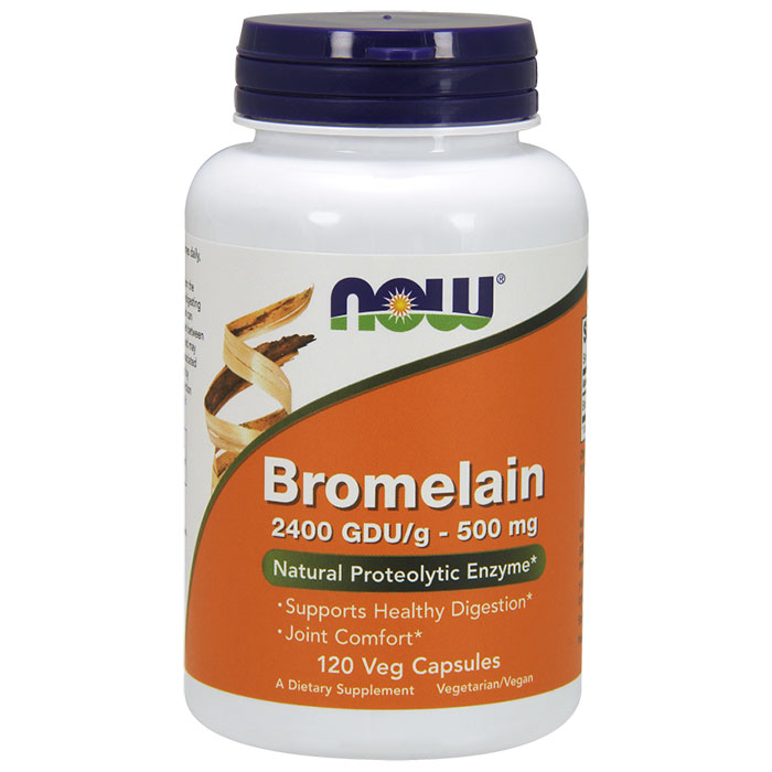 Bromelain 2400 GDU/500 mg, 120 Vcaps, NOW Foods