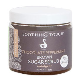 Herbal Therapy Brown Sugar Scrub, 70% Organic, Chocolate Peppermint, 16 oz, Soothing Touch