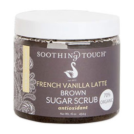 Herbal Therapy Brown Sugar Scrub, 70% Organic, French Vanilla Latte, 16 oz, Soothing Touch