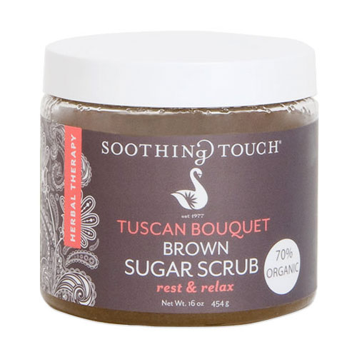 Herbal Therapy Brown Sugar Scrub, 70% Organic, Rest & Relax, 16 oz, Soothing Touch