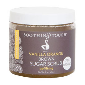 Herbal Therapy Brown Sugar Scrub, 70% Organic, Vanilla Orange, 16 oz, Soothing Touch