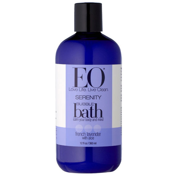 EO Products Serenity Bubble Bath - French Lavender with Aloe, 12 oz