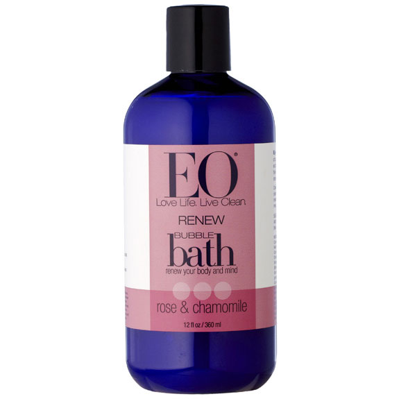 EO Products Bubble Bath Rose Chamomile, 12 oz, EO Products