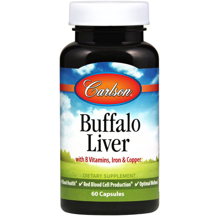 Buffalo Liver, 60 capsules, Carlson Labs
