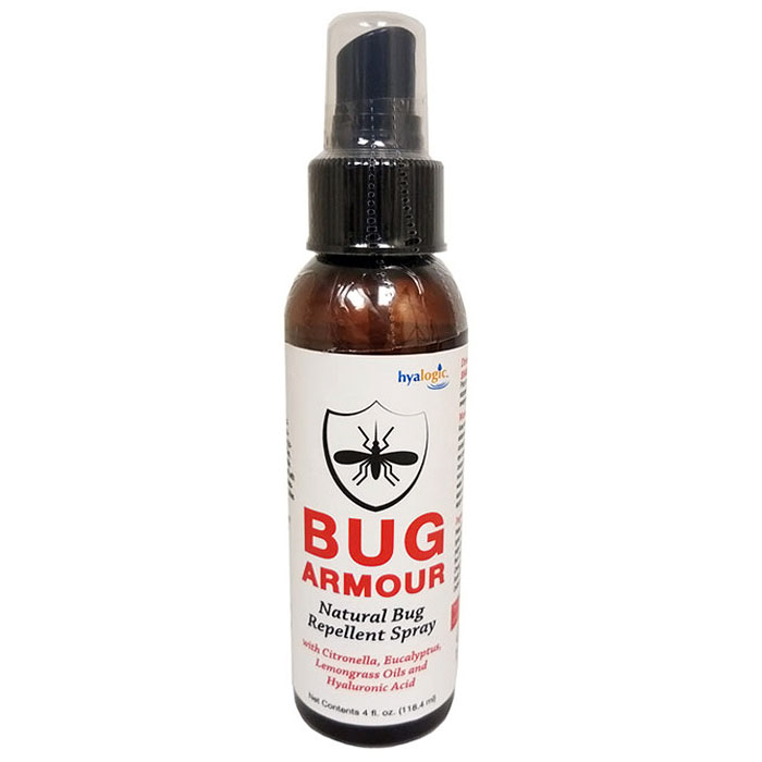 Bug Armour, Natural Bug Repellant Spray, 4 oz, Hyalogic