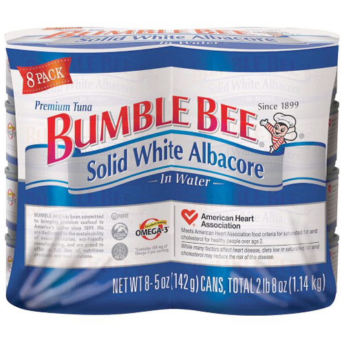 Bumble Bee Solid White Albacore in Water, 8 Packx 5 oz